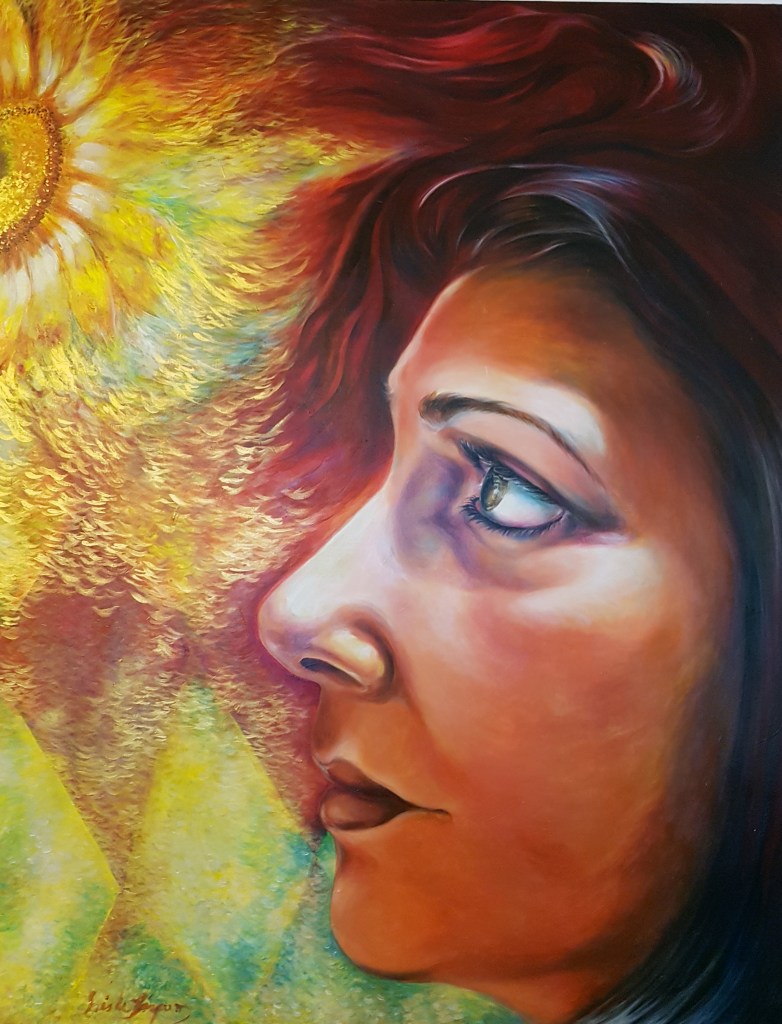 Selección de obras pictóricas de Isis de Lázaro en acrílico sobre lienzo.